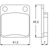 Plaquette De Frein avant (ou arrière suivant modèle) Accossato AGPA88 (dimension 
