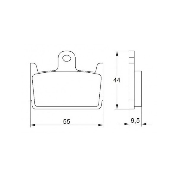 Plaquette De Frein arrière (ou avant suivant modèle) Accossato AGPP150 (dimensio 