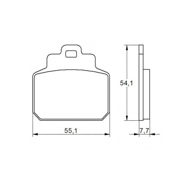 Plaquette De Frein arrière (ou avant suivant modèle) Accossato AGPP161 (dimensio 