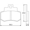 Plaquette De Frein arrière (ou avant suivant modèle) Accossato AGPP51 (dimension 