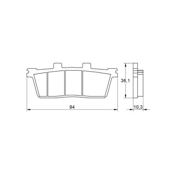 Plaquette De Frein arrière (ou avant suivant modèle) Accossato AGPP57 (dimension 