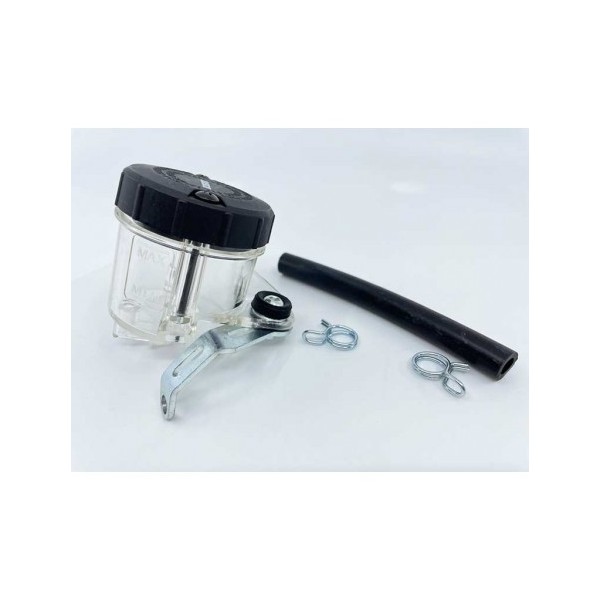 KIT RESERVOIR DE FLUIDE 45ML TRANSPARENT  ET  DURITE  ET  FIXATION INOX ET CLAMP 