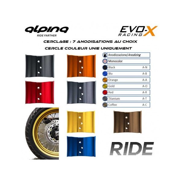 ROUE AR A RAYONS TUBELESS 4,50X17 PACK Ride 