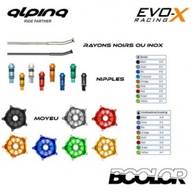 ROUE AV A RAYONS TUBELESS 2,50 X 19 PACK Bicolor 