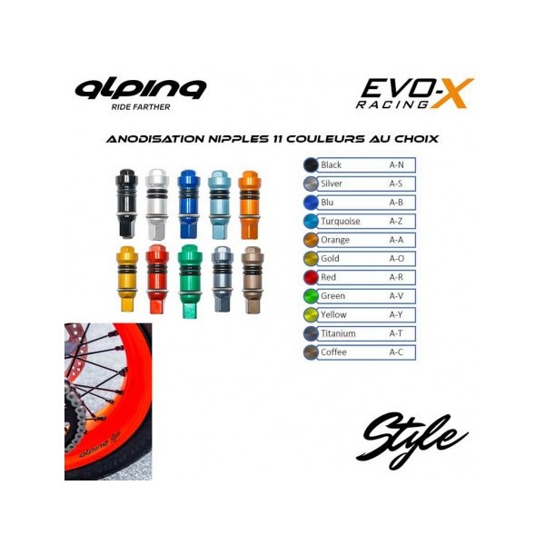 ROUE AV A RAYONS TUBELESS 2,50 X 19 PACK Style 