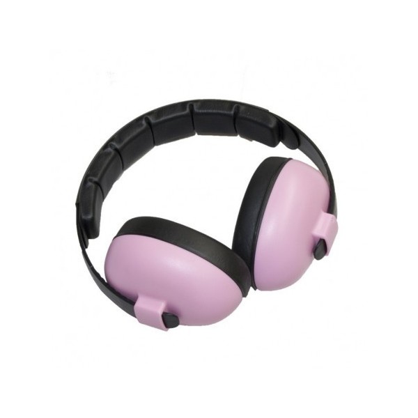 casque anti bruit Babybanz pour bebes de 0 à 2 ans. couleur rose 