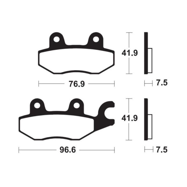 Plaquettes de frein TECNIUM métal fritté - MF455