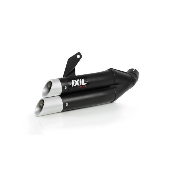 Silencieux IXIL Dual Hyperlow L3XB inox noir / alu - Kawasaki Z900 Full - XK7372XB
