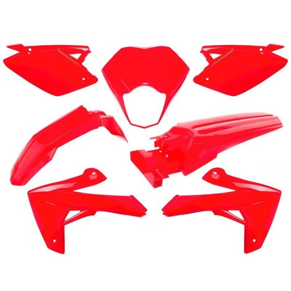 Kit plastique O PARTS rouge brillant - Rieju MRT/MRT Pro 50 (09-21)