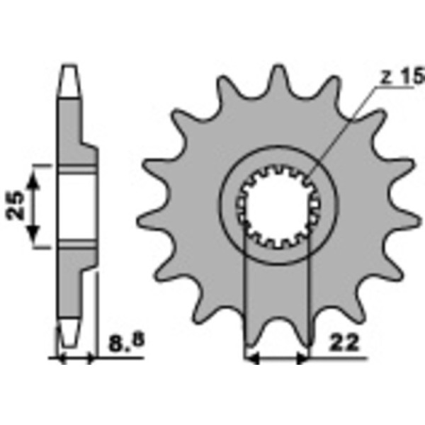 Pignon PBR acier standard 1248 - 520