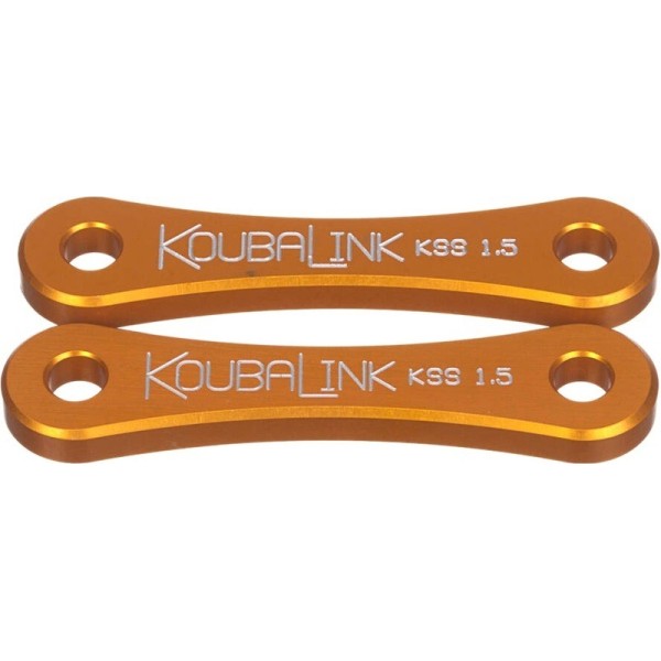 Kit de rabaissement de selle KOUBALINK (38.1 mm) orange - Kawasaki KL250 / Super Sherpa