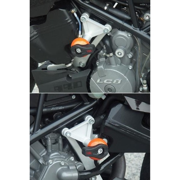 Kit fixation tampon de protection LSL pour KTM SUPERDUKE 990 2005-08