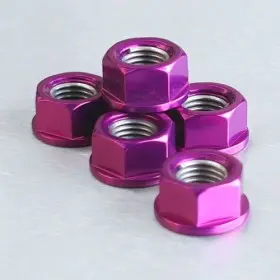 Ecrou de couronne M10X1,25 Pro-bolt alu violet par 6