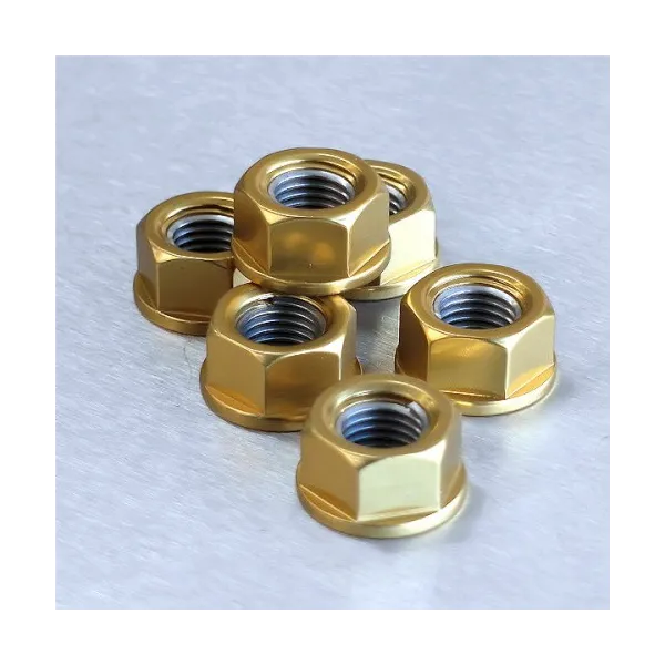 Ecrou de couronne M10X1,25 Pro-bolt alu or par 6
