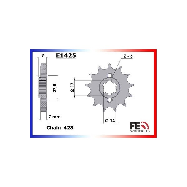 MONDIAL.125.FLAT TRACK '19/21 13X69 428H µ 