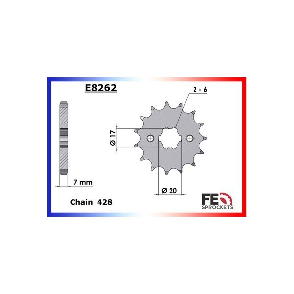 ONLINE 125.PISTA '21 14X51 RK428MXZ µ 