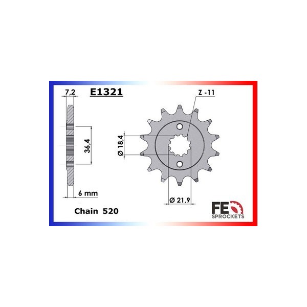 CRF.250.L-D '13/18 14X40 RKGB520KXZ CRF.250 RLA RALLY '17/20 