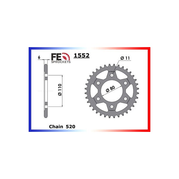 125.AF1 SINTESI / SPORT '89/93 16X37 RKGB520KXZ 