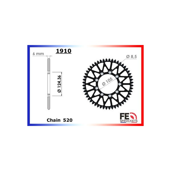 TM.80 '94/95 Grandes Roues 12X50 RKGB520KXZ 