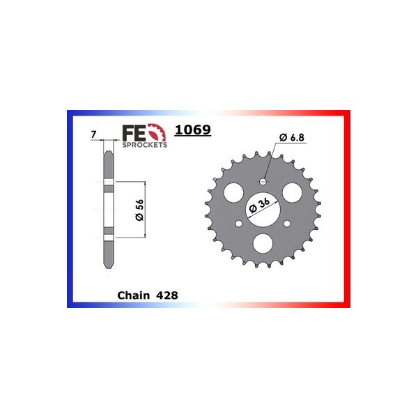 90.SCRAMBLER '03- 14X35 RK428FEX * 