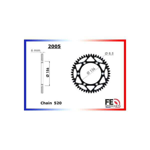 125.WR '95/97 13X52 RKGB520KXZ * 