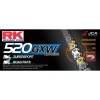 CHAINE RK 520GXW  46 MAILLONS avec Rivet Creux. 