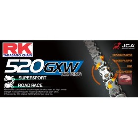 CHAINE RK 520GXW 58 MAILLONS avec Rivet Creux.