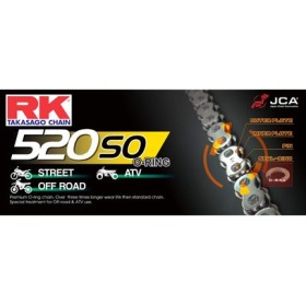 CHAINE RK 520SO 076 MAILLONS avec Attache Rivet Creux.