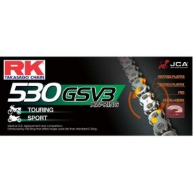 CHAINE RK 530GSV 122 MAILLONS avec Rivet Creux