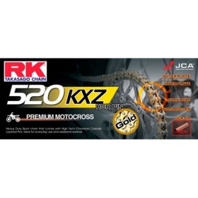 CHAINE RK GB520KXZ 118 MAILLONS avec Attache Rapide.