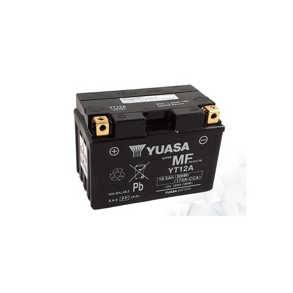 Batterie AGM Activated Pré-remplie YUASA YT12A (12ABS) 
