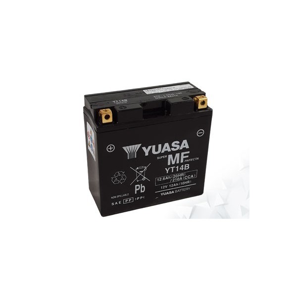 Batterie AGM Activated Pré-remplie YUASA YT14B (14B4) 