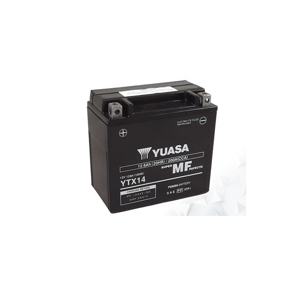 Batterie AGM Activated Pré-remplie YUASA YTX14 (14BS) 