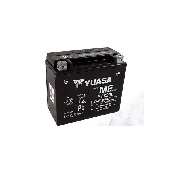 Batterie AGM Activated Pré-remplie YUASA YTX20L (20LBS) 