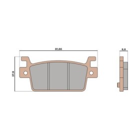 [1] BRAKE PADS MHR SYNT plaquette de frein 