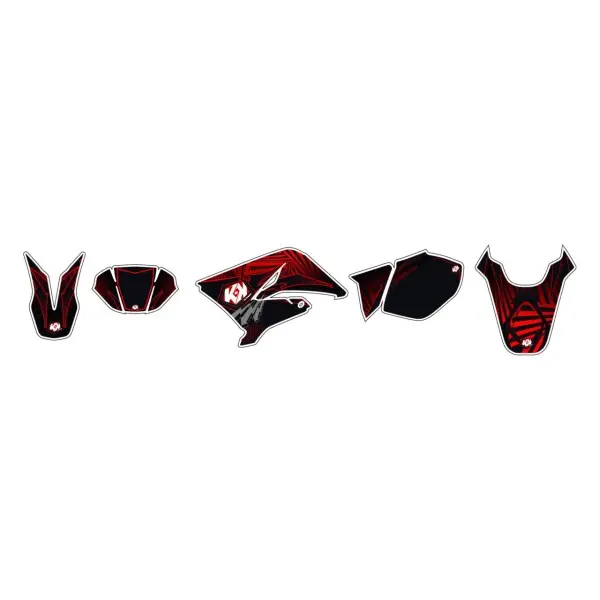 Kit déco KUTVEK Graff rouge Derbi Senda DRD X-Treme
