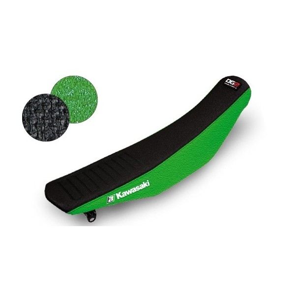 Housse de selle BLACKBIRD Zebra noir/vert Kawasaki KX-F250/450