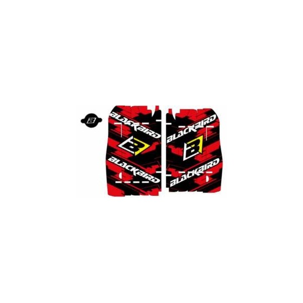 Kit déco de cache radiateur BLACKBIRD Dream Graphic 3 rouge Honda CRF450R