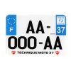 Plaques françaises PPI 210x145 SIV département 15 PVC + fonds blancs - 10 pièces