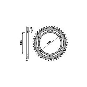 Couronne PBR Racing aluminium Ultra-Light anodisé dur 4400 - 520