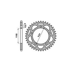 Couronne alu PBR 42 dents chaine 520 BMW S1000RR