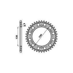 Couronne acier PBR 40 dents chaîne 530 Honda NS400RF