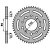 Couronne acier PBR 40 dents chaîne 525 Honda CB500 