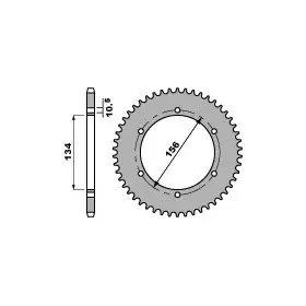 Couronne acier PBR 40 dents chaîne 520 Kawasaki KR250 (KR1)