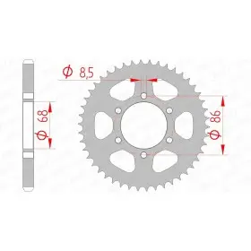 Couronne AFAM acier standard 16201 - 428