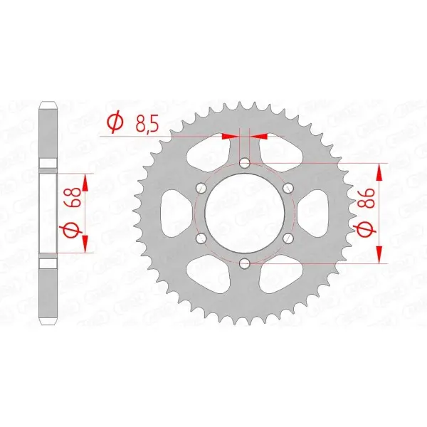Couronne AFAM acier standard 16201 - 428