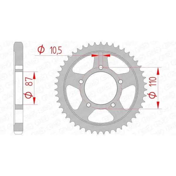 Couronne AFAM acier standard 14601 - 530