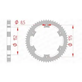 Couronne AFAM acier standard 12207 - 428