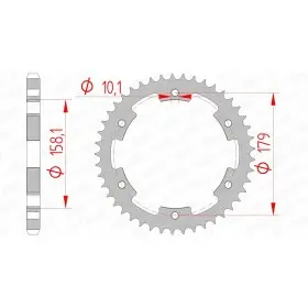 Couronne AFAM 45 dents type 35804 pas 525 acier APRILIA ETV 1000 Caponord