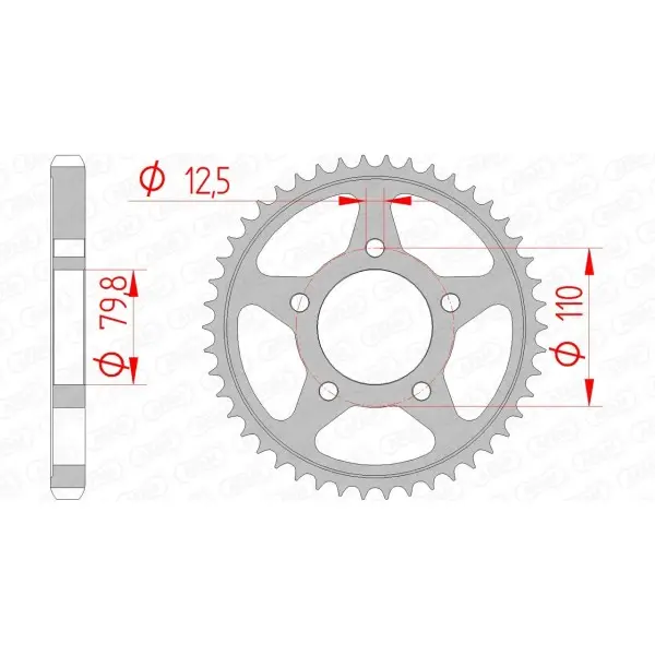 Couronne AFAM acier standard 86600 - 530